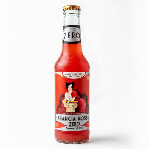 مشروب غازي عصير البرتقال الاحمر بدون سكر بولارا 275 م